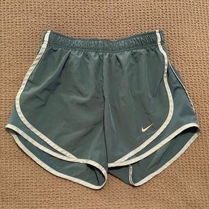 Blue/green nike shorts